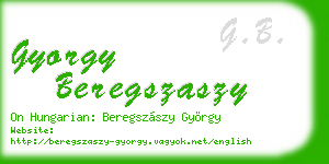 gyorgy beregszaszy business card
